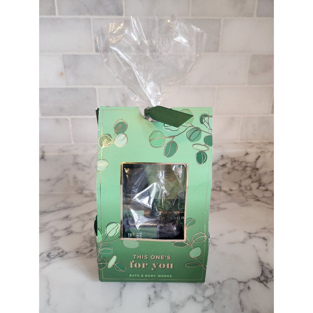Bath & Body Works Gift Set Eucalyptus Spearmint Body Cream Wash & Hand Gel